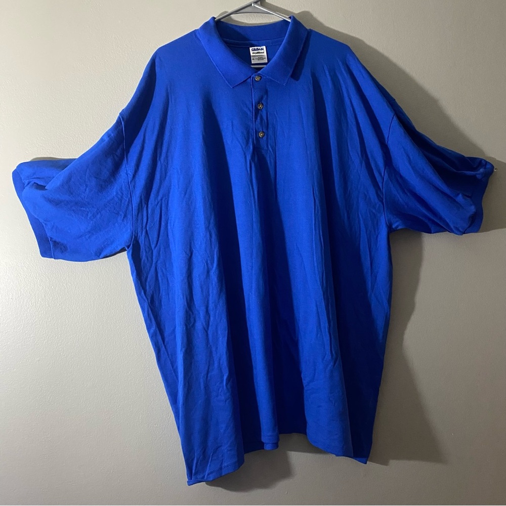 Gildan Blue Polo Shirt Classic Design